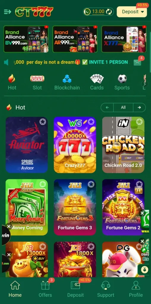 CT777 Game Login Apk in Android